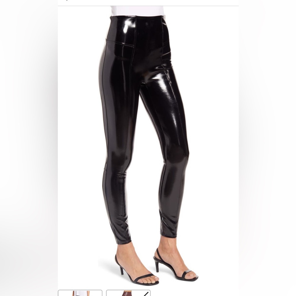 Spanx high gloss medium tall leggings $128